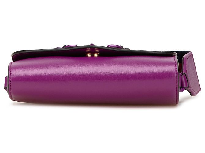 Borsa a tracolla Gucci Mini Leather Horsebit 1955 Web viola Porpora - vista 3