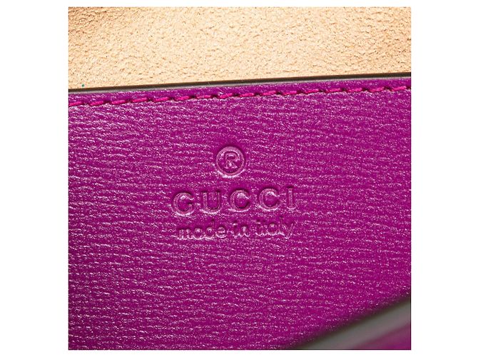 Borsa a tracolla Gucci Mini Leather Horsebit 1955 Web viola Porpora - vista 5