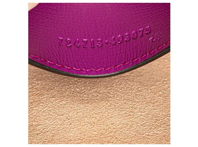 Borsa a tracolla Gucci Mini Leather Horsebit 1955 Web viola Porpora - vista 7
