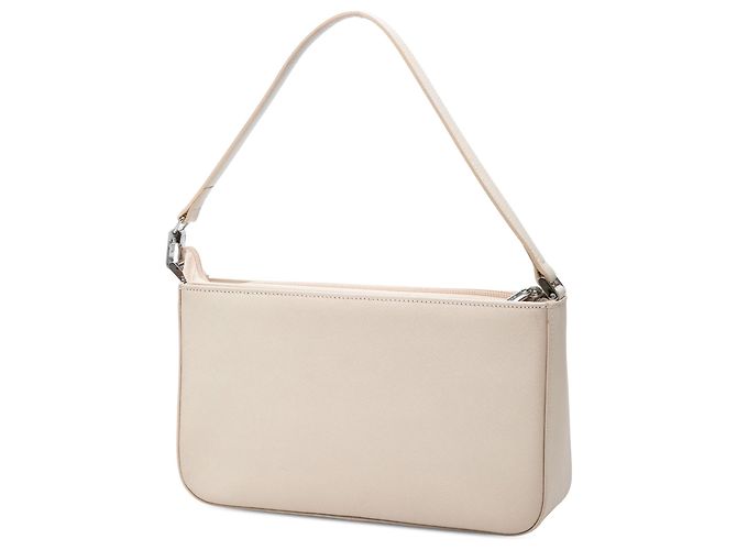 Borsa a tracolla in pelle beige Burberry - vista 2