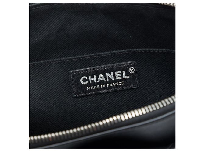Borsa a tracolla Chanel CC in agnello trapuntato nero - vista 5