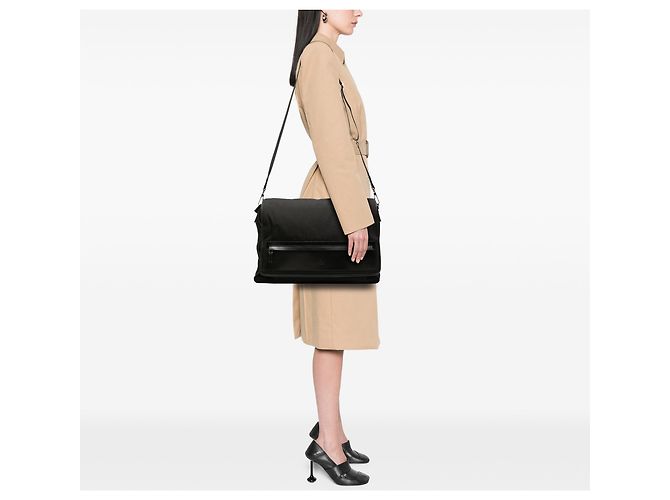 Borsa a tracolla in nylon nero Gucci - vista 6