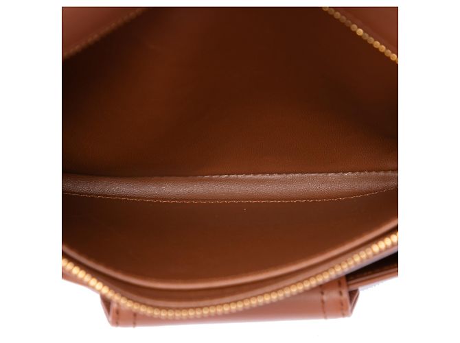 Borsa DiorDouble Chain in pelle di vitello marrone Dior Medium - vista 4