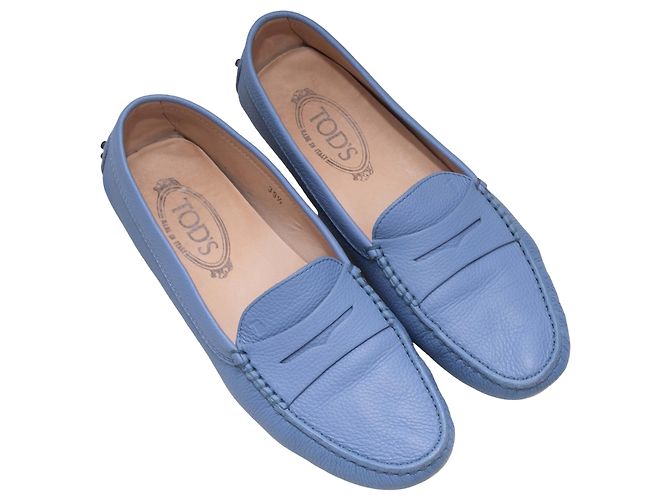 Mocassini da guida in pelle blu Tod's Taglia 39.5 - vista 2