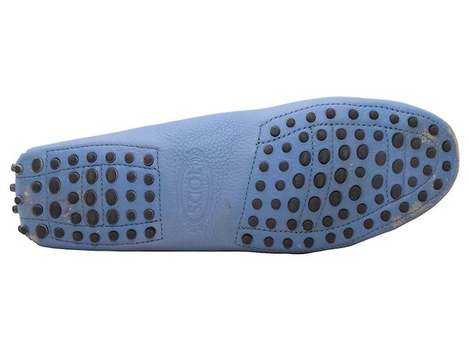 Mocassini da guida in pelle blu Tod's Taglia 39.5 - vista 5