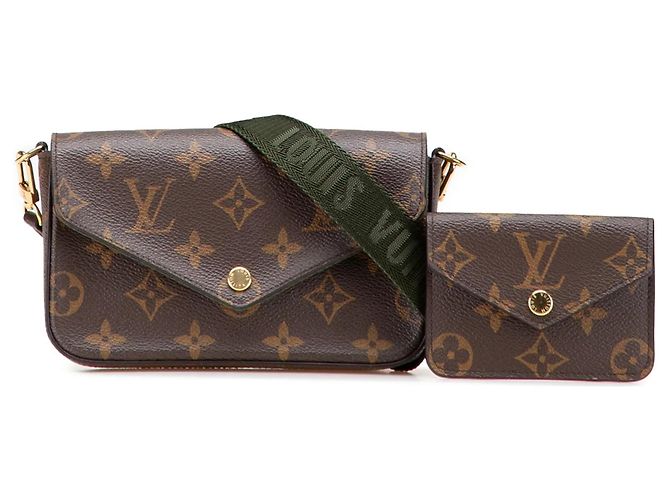 Borsa a tracolla marrone Louis Vuitton Monogram Felicie Strap And Go - vista 10