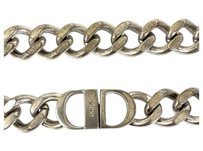 Dior Silberne CD-Logo Gliederkette, versilbert - Ansicht 4