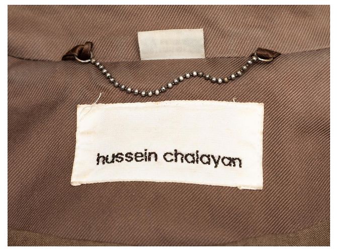 Gabardina con cinturón de algodón marrón Hussein Chalayan Talla IT 38 Castaño - vista 5