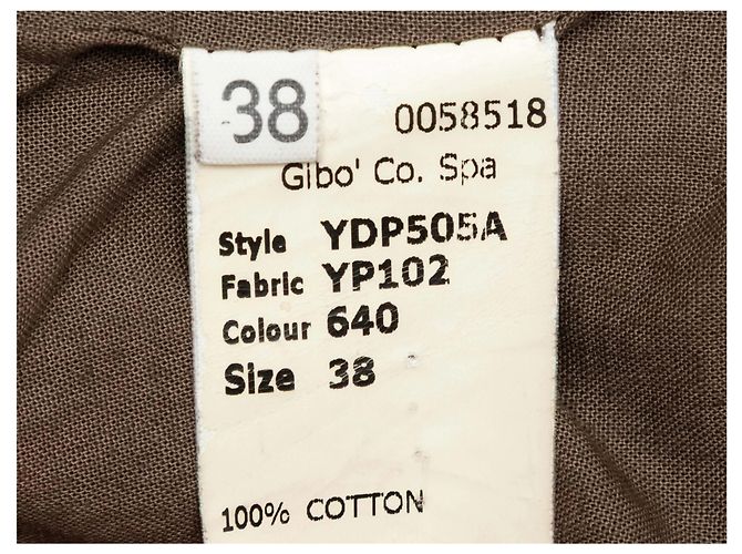 Gabardina con cinturón de algodón marrón Hussein Chalayan Talla IT 38 Castaño - vista 6