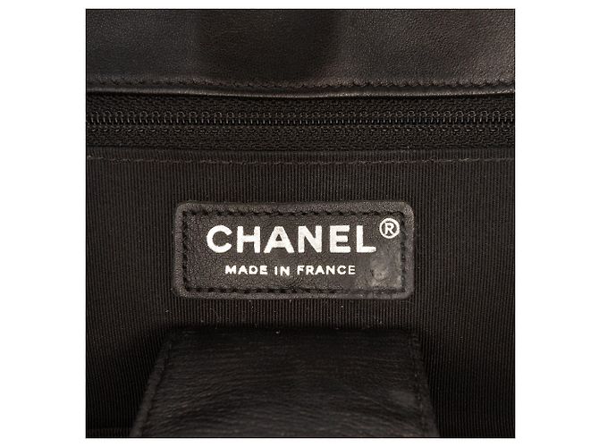 Borsa a tracolla Chanel CC Tweed nera con schizzi di vernice Nero - vista 5
