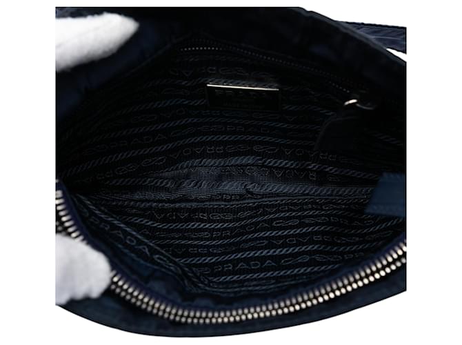 Borsa a tracolla Prada Tessuto blu - vista 4