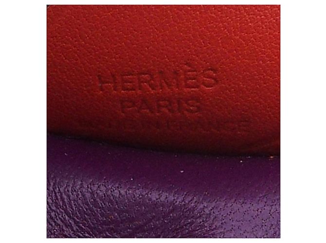 Portachiavi Hermès Milo in agnello e Swift Grigri Rodeo Pegase Bag Charm PM Viola Porpora - vista 4