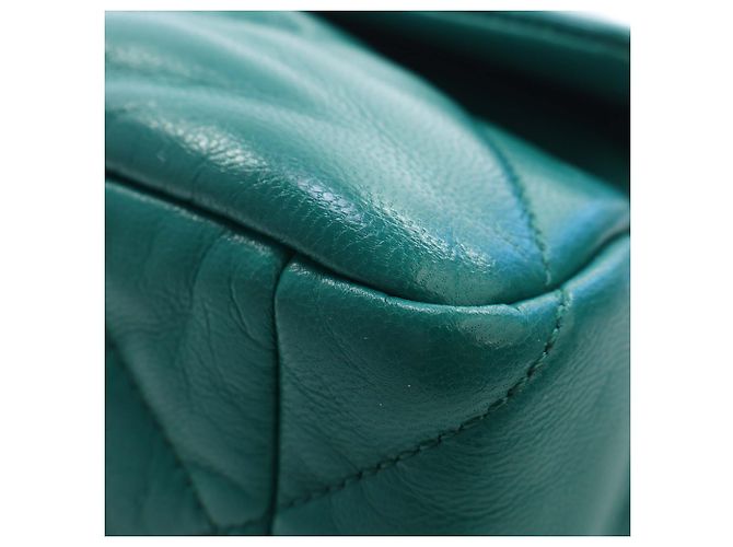 Borsa a patta 19 in agnello verde Chanel Large - vista 12
