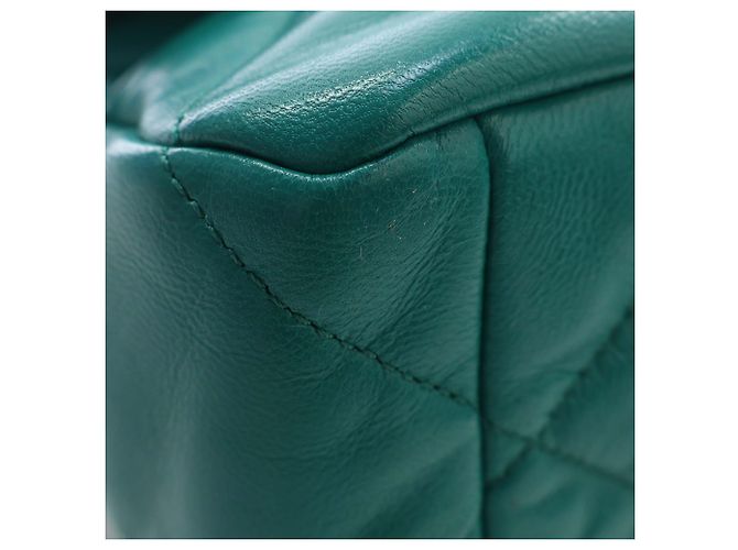 Borsa a patta 19 in agnello verde Chanel Large - vista 13