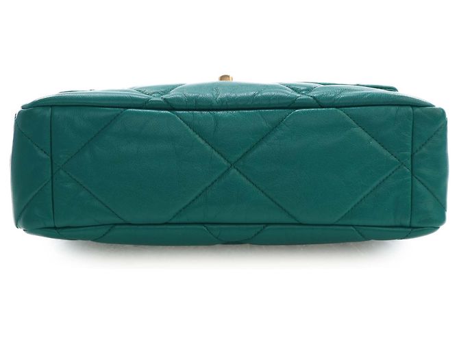 Borsa a patta 19 in agnello verde Chanel Large - vista 5