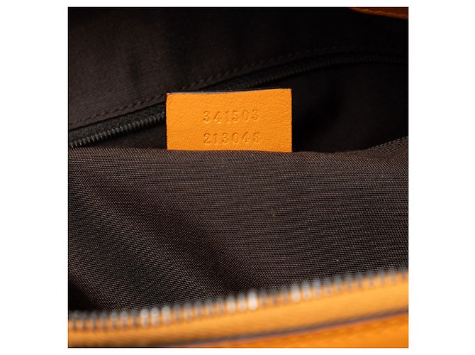Borsa satchel Orange Gucci Medium Microguccissima GG Charm Dome Arancione - vista 6