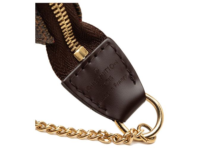 Bolso Louis Vuitton Damier Ebene Mini Pochette Accessoires marrón Castaño - vista 6