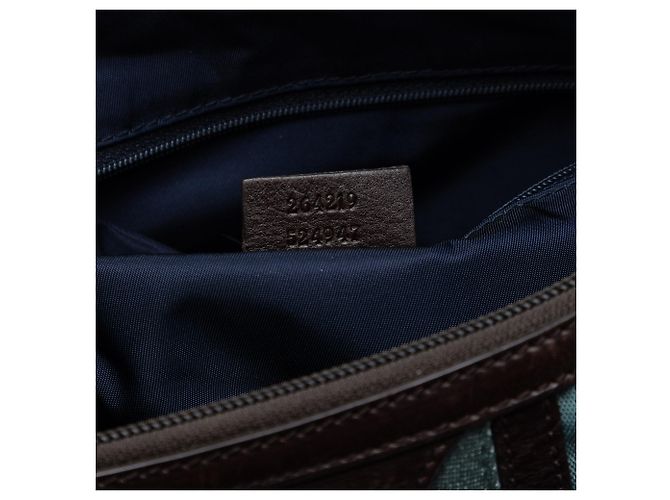 Borsa a tracolla Gucci Canvas Web blu - vista 6