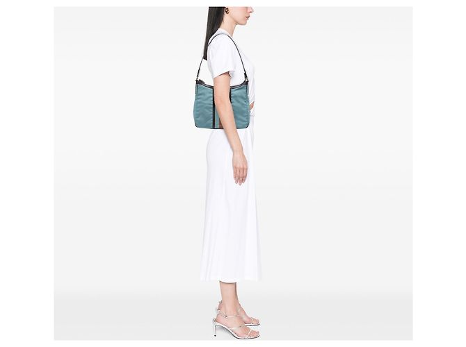 Borsa a tracolla Gucci Canvas Web blu - vista 7