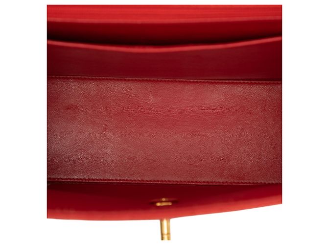 Borsa a mano Chanel CC Quilted Caviar con manico superiore e chiusura Turnlock rossa Rosso - vista 4