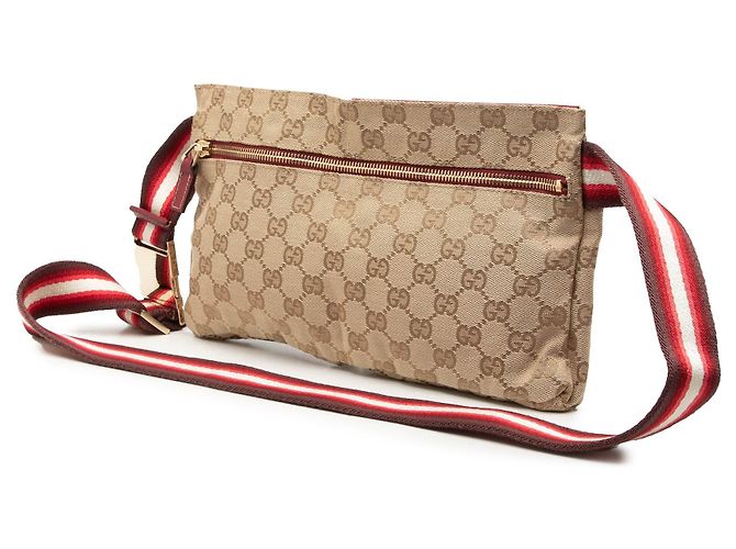 Borsa a tracolla Gucci GG Canvas Web beige - vista 2