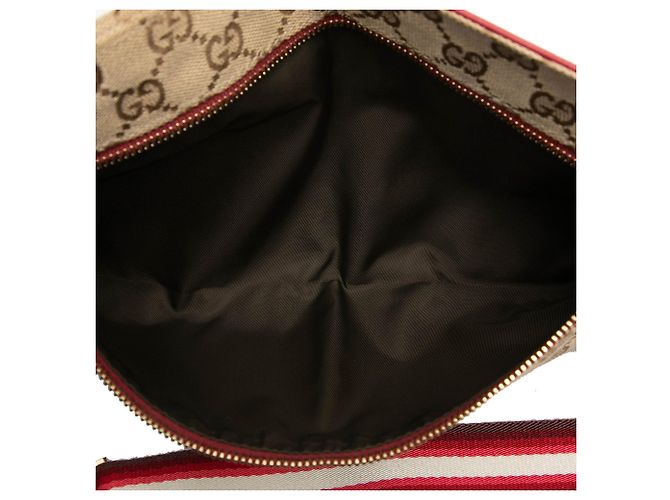 Borsa a tracolla Gucci GG Canvas Web beige - vista 4