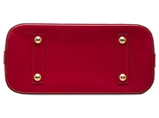 Borsa Louis Vuitton Monogram Vernis Alma PM rossa Rosso - vista 3