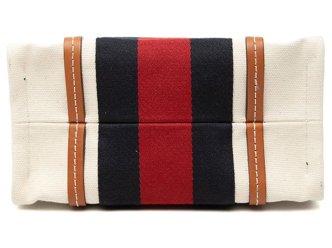 Borsa Tote Gucci Mini Canvas Interlocking G Web beige - vista 3
