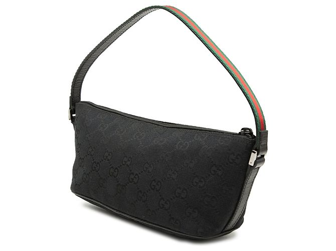 Borsa a tracolla Gucci GG Canvas Web nera Nero - vista 2