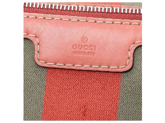 Borsa Boston e borsa a mano Gucci Medium GG Canvas Web Joy beige - vista 5