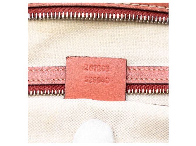 Borsa Boston e borsa a mano Gucci Medium GG Canvas Web Joy beige - vista 6