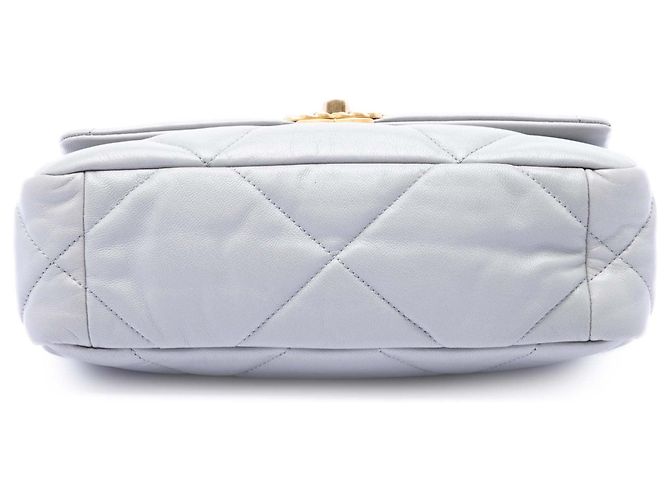 Borsa a patta 19 in agnello grigio Chanel Medium - vista 3