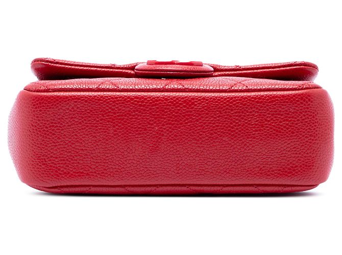 Borsa a tracolla Chanel Mini Square Caviar Incognito Flap rossa Rosso - vista 3