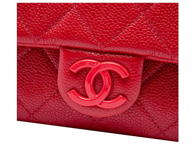 Borsa a tracolla Chanel Mini Square Caviar Incognito Flap rossa Rosso - vista 5