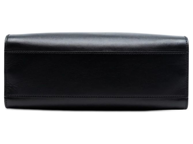 Pequena bolsa de couro preta Gucci Bamboo Nymphaea Web Preto - vista 3