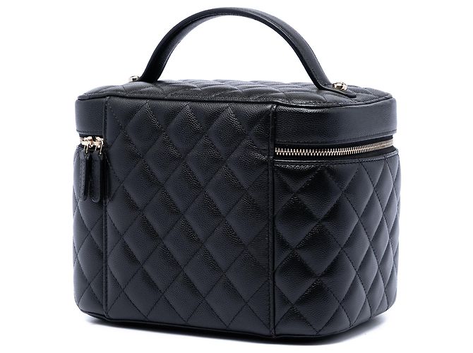 Vanity Case Chanel Medium CC gestepptes Caviar Schwarz - Ansicht 2