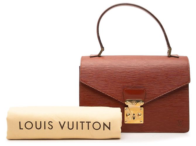 Borsa Louis Vuitton Epi Concorde marrone - vista 7
