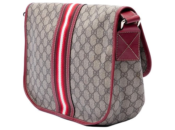 Borsa a tracolla Gucci GG Supreme Web beige - vista 2
