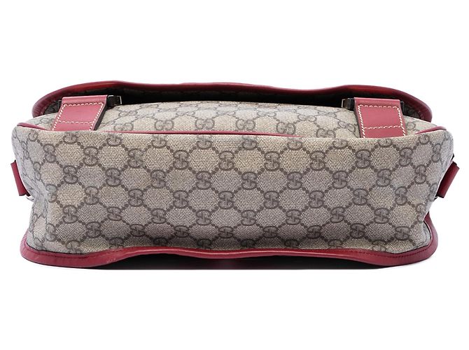 Borsa a tracolla Gucci GG Supreme Web beige - vista 3