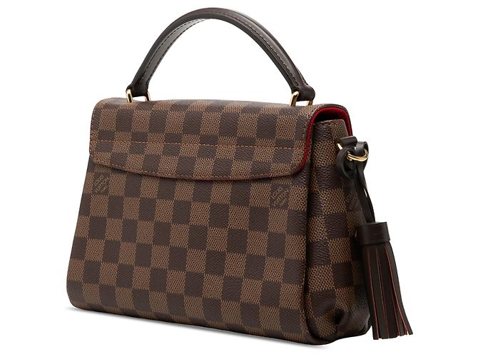 Borsa Louis Vuitton Damier Ebene Croisette marrone - vista 2