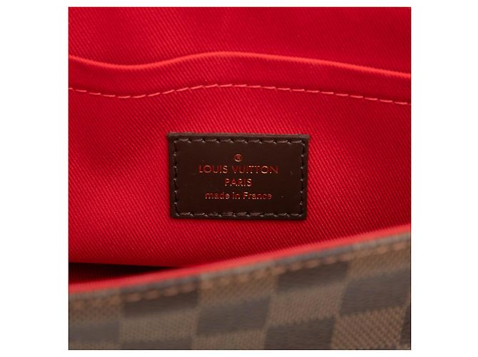 Borsa Louis Vuitton Damier Ebene Croisette marrone - vista 5