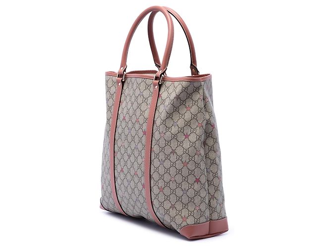 Tote verticale Gucci GG Supreme Star Joy beige - vista 2