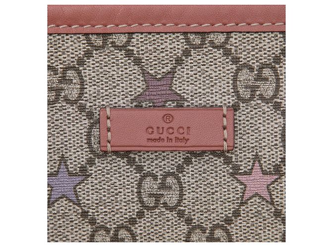 Tote verticale Gucci GG Supreme Star Joy beige - vista 5