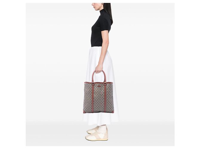 Tote verticale Gucci GG Supreme Star Joy beige - vista 6