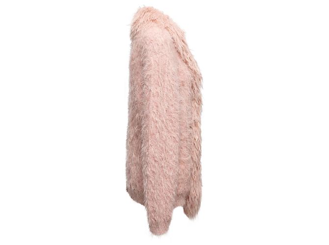 Hellrosa Gucci 2022 Wollmischungs-Cardigan mit Flaum Taille US L - Ansicht 3