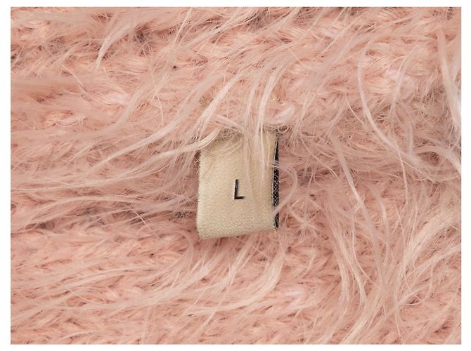 Hellrosa Gucci 2022 Wollmischungs-Cardigan mit Flaum Taille US L - Ansicht 6