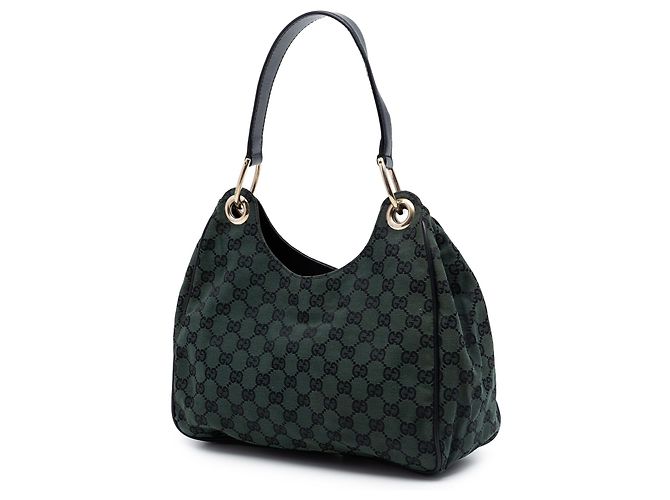Borsa a tracolla Gucci GG Canvas Colbert verde - vista 2
