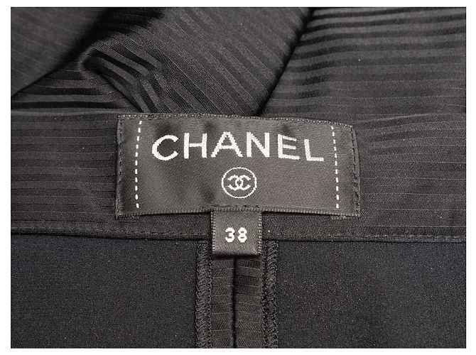 Pantalones Jodhpur de nylon con rayas negras Chanel Talla FR 38 - vista 4