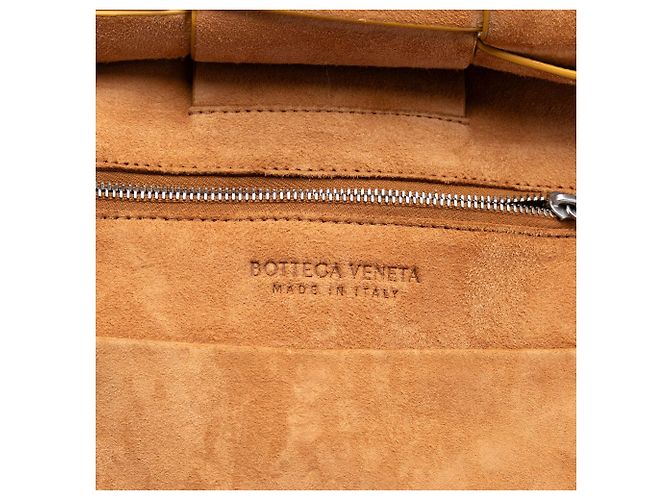 Borsa Bottega Veneta Small Goatskin Maxi Intrecciato Arco Gialla Giallo - vista 5