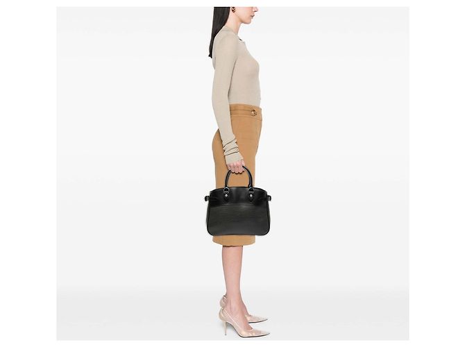 Borsa Louis Vuitton Epi Passy PM Nera Nero - vista 7